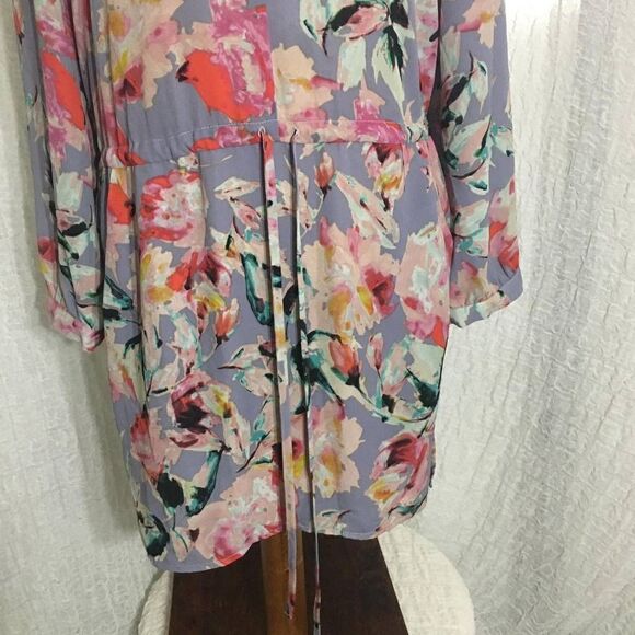 Eight-Sixty Lavender Floral Mini Dress Size Large - Picture 6 of 12
